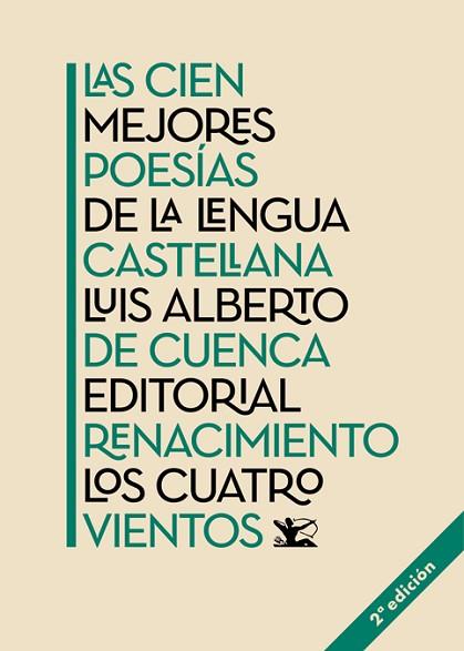 LAS CIEN MEJORES POESÍAS DE LA LENGUA CASTELLANA | 9788417950637 | CUENCA, LUIS ALBERTO DE | Llibres Parcir | Llibreria Parcir | Llibreria online de Manresa | Comprar llibres en català i castellà online