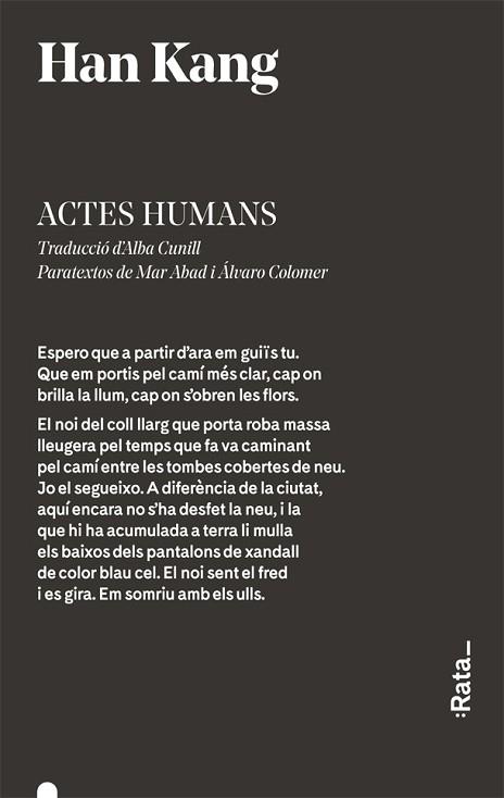 ACTES HUMANS | 9788416738359 | HAN KANG | Llibres Parcir | Llibreria Parcir | Llibreria online de Manresa | Comprar llibres en català i castellà online