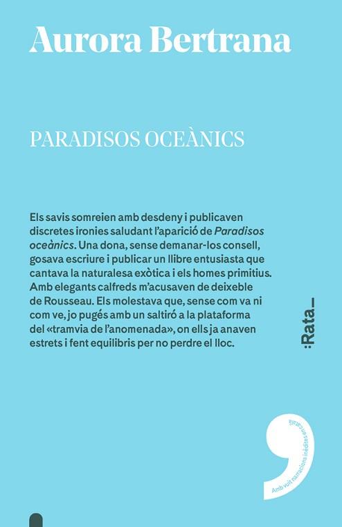 PARADISOS OCEàNICS | 9788416738335 | AURORA BERTRANA | Llibres Parcir | Llibreria Parcir | Llibreria online de Manresa | Comprar llibres en català i castellà online