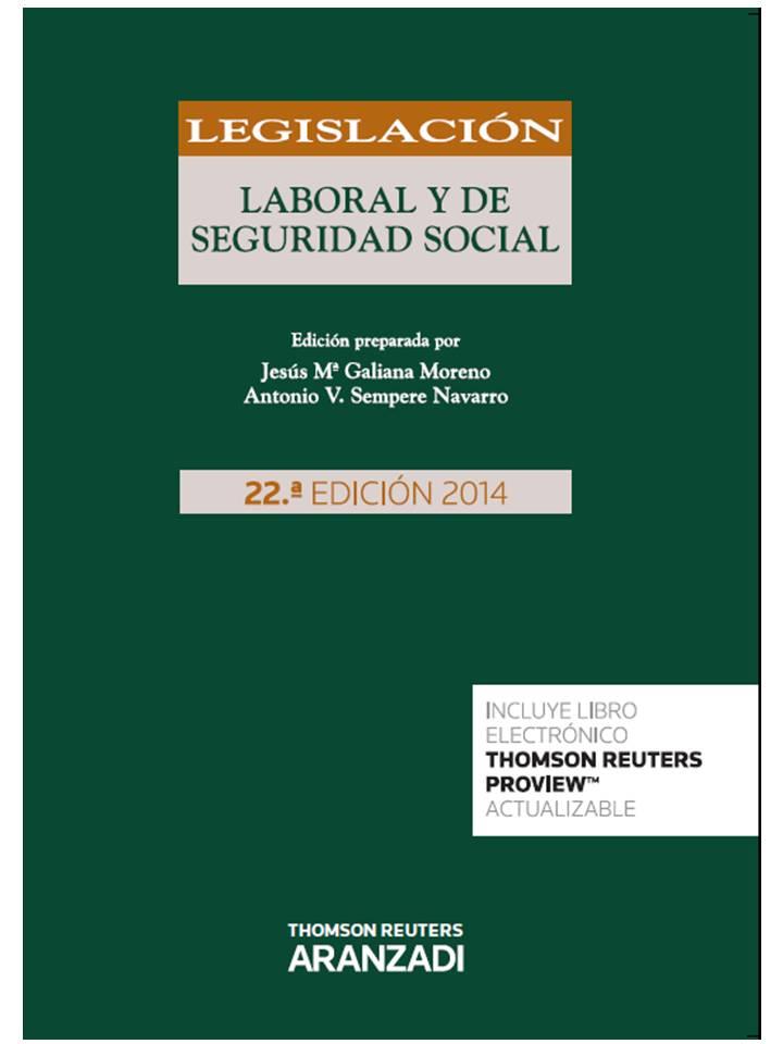 LEGISLACIÓN LABORAL Y DE SEGURIDAD SOCIAL (PAPEL + E-BOOK) | 9788490593967 | GALIANA MORENO, JESÚS Mª/SEMPERE NAVARRO, ANTONIO V. | Llibres Parcir | Llibreria Parcir | Llibreria online de Manresa | Comprar llibres en català i castellà online