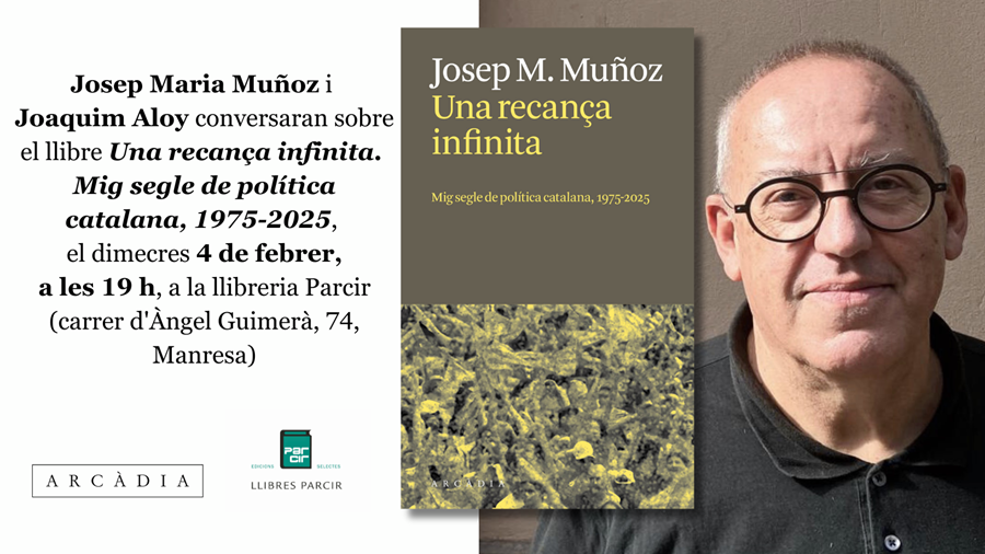 Presentació del llibre "Una recança infinita", de Josep M. Muñoz - Llibres Parcir | Llibreria Parcir | Llibreria online de Manresa | Comprar llibres en català i castellà online