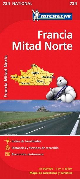Mapa 724 National Francia Norte | 9782067171169 | Varios autores | Llibres Parcir | Librería Parcir | Librería online de Manresa | Comprar libros en catalán y castellano online