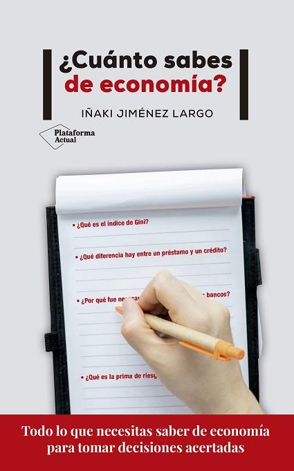 ¿CUÁNTO SABES DE ECONOMÍA? | 9788417622374 | JIMÉNEZ LARGO, IÑAKI | Llibres Parcir | Llibreria Parcir | Llibreria online de Manresa | Comprar llibres en català i castellà online