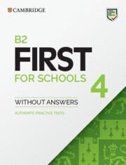 B2 FIRST FOR SCHOOLS 4 STUDENT'S BOOK WITHOUT ANSWERS | 9781108748056 | ANONIMO | Llibres Parcir | Librería Parcir | Librería online de Manresa | Comprar libros en catalán y castellano online