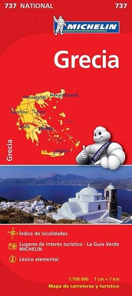 Mapa 737  National Grecia | 9782067172043 | MICHELIN | Llibres Parcir | Librería Parcir | Librería online de Manresa | Comprar libros en catalán y castellano online