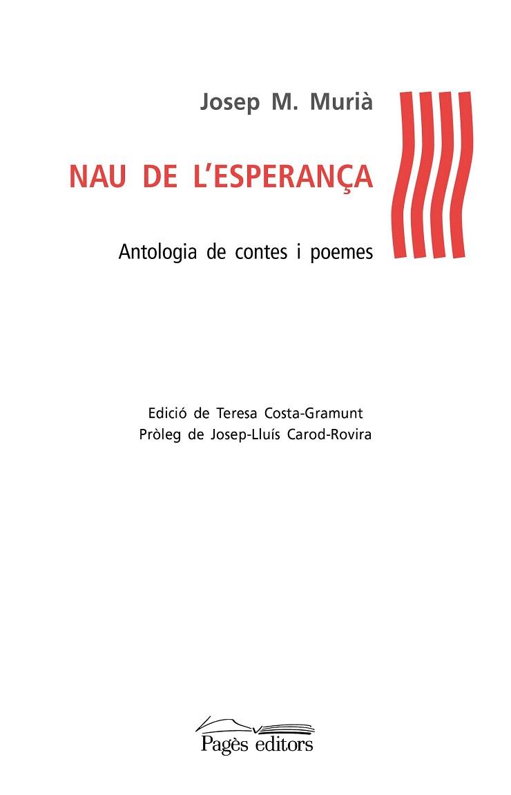 NAU DE L'ESPERANÇA | 9788499756301 | MURIÀ, JOSEP MARIA | Llibres Parcir | Llibreria Parcir | Llibreria online de Manresa | Comprar llibres en català i castellà online