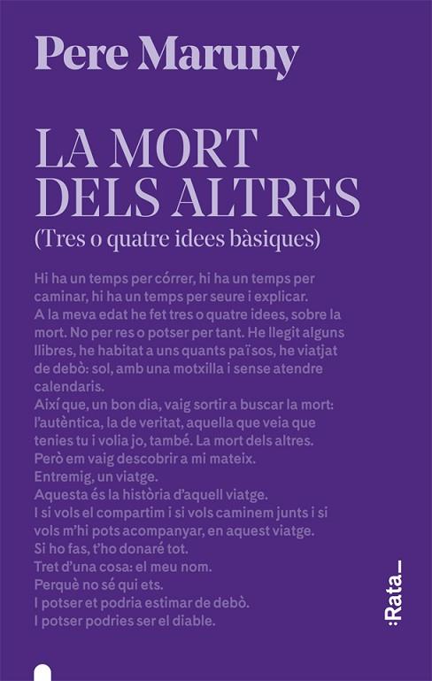 LA MORT DELS ALTRES | 9788416738618 | MARUNY, PERE | Llibres Parcir | Llibreria Parcir | Llibreria online de Manresa | Comprar llibres en català i castellà online