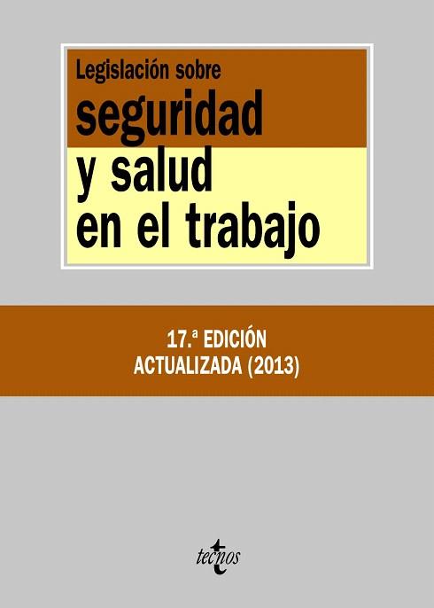 Legislación sobre seguridad y salud en el trabajo | 9788430953653 | Editorial Tecnos | Llibres Parcir | Llibreria Parcir | Llibreria online de Manresa | Comprar llibres en català i castellà online