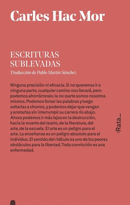 ESCRITURAS SUBLEVADAS | 9788416738014 | HERNÁNDEZ MOR, CARLES | Llibres Parcir | Llibreria Parcir | Llibreria online de Manresa | Comprar llibres en català i castellà online