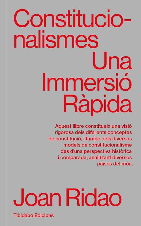 CONSTITUCIONALISMES | 9788410013124 | RIDAO, JOAN | Llibres Parcir | Llibreria Parcir | Llibreria online de Manresa | Comprar llibres en català i castellà online