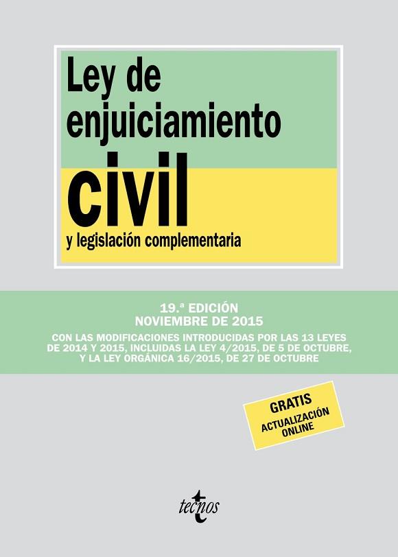 LEY DE ENJUICIAMIENTO CIVIL | 9788430968251 | EDITORIAL TECNOS | Llibres Parcir | Llibreria Parcir | Llibreria online de Manresa | Comprar llibres en català i castellà online