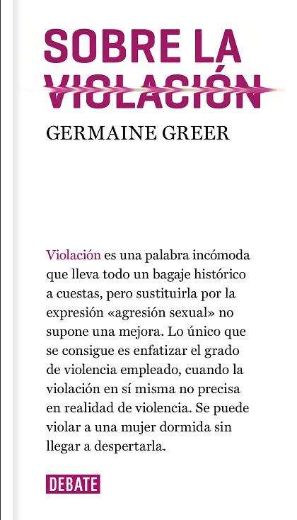 SOBRE LA VIOLACIÓN | 9788417636036 | GREER, GERMAINE | Llibres Parcir | Librería Parcir | Librería online de Manresa | Comprar libros en catalán y castellano online