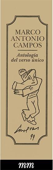 ANTOLOGÍA DEL VERSO ÚNICO | PODI27843 | CAMPOS  MARCO ANTONIO | Llibres Parcir | Librería Parcir | Librería online de Manresa | Comprar libros en catalán y castellano online
