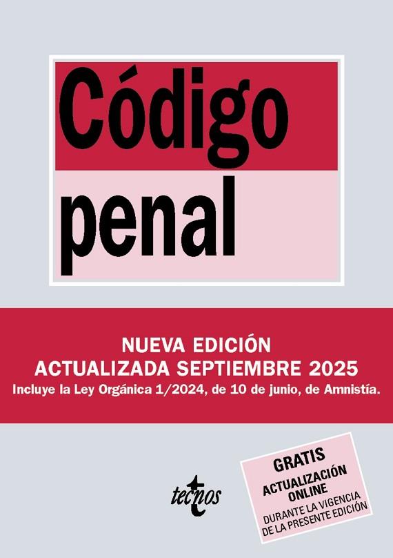 CÓDIGO PENAL | 9788430993093 | EDITORIAL TECNOS | Llibres Parcir | Librería Parcir | Librería online de Manresa | Comprar libros en catalán y castellano online