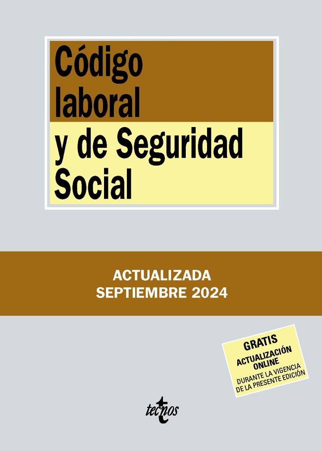 CÓDIGO LABORAL Y DE SEGURIDAD SOCIAL | 9788430991976 | EDITORIAL TECNOS | Llibres Parcir | Librería Parcir | Librería online de Manresa | Comprar libros en catalán y castellano online