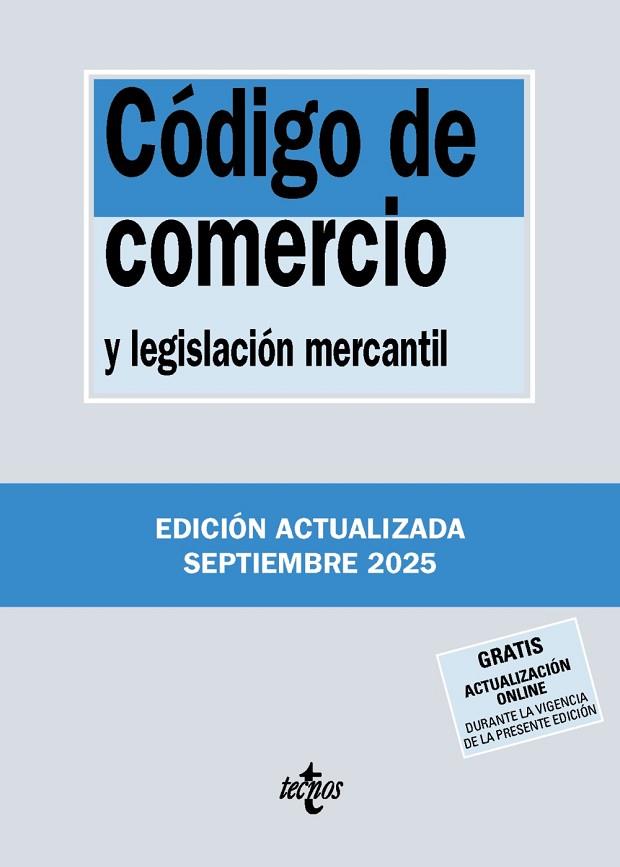 CÓDIGO DE COMERCIO | 9788430992997 | EDITORIAL TECNOS | Llibres Parcir | Librería Parcir | Librería online de Manresa | Comprar libros en catalán y castellano online