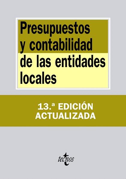 PRESUPUESTOS Y CONTABILIDAD DE LAS ENTIDADES LOCALES | 9788430955770 | EDITORIAL TECNOS | Llibres Parcir | Llibreria Parcir | Llibreria online de Manresa | Comprar llibres en català i castellà online