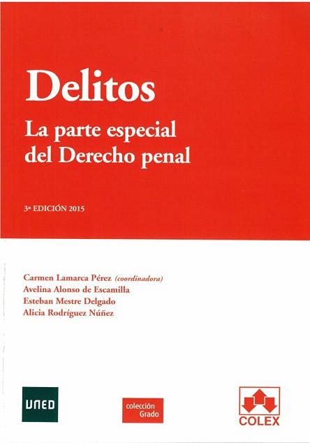DELITOS. LA PARTE ESPECIAL DEL DERECHO PENAL | 9788483424926 | ALONSO DE ESCAMILLA, AVELINA/MESTRE DELGADO, ESTEBAN/RODRÍGUEZ NUÑEZ, ALICIA | Llibres Parcir | Llibreria Parcir | Llibreria online de Manresa | Comprar llibres en català i castellà online