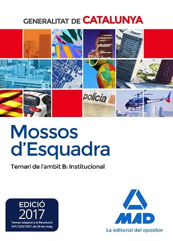 MOSSOS D`ESQUADRA. TEMARI DE L´AMBIT B: INSTITUCIONAL | 9788414208366 | AA.VV. | Llibres Parcir | Librería Parcir | Librería online de Manresa | Comprar libros en catalán y castellano online