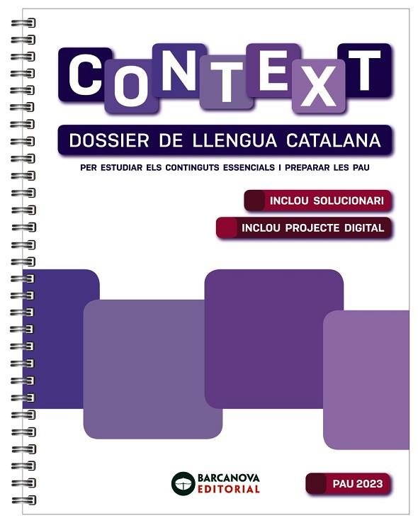 CONTEXT. DOSSIER DE LLENGUA CATALANA PER A LES PAU 2023 | 9788448958428 | PÉREZ DÍEZ, ANA / SOLER CANALS, MERCÈ / VILA SUBIRANAS, MARTA | Llibres Parcir | Llibreria Parcir | Llibreria online de Manresa | Comprar llibres en català i castellà online
