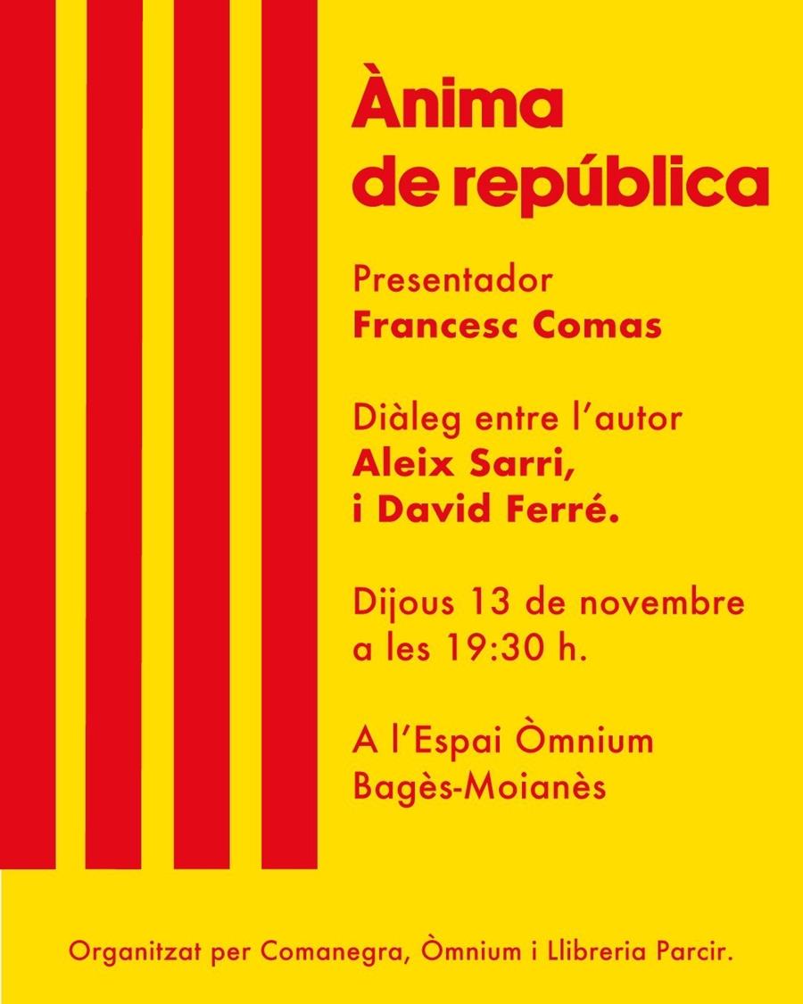 Presentació "Ànima de república", d'Aleix Sarri - Llibres Parcir | Llibreria Parcir | Llibreria online de Manresa | Comprar llibres en català i castellà online