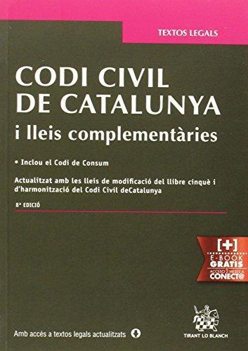 CODI CIVIL DE CATALUNYA I LLEIS COMPLEMENTÀRIES 8ª EDICIÓ 2015 | 9788490868973 | SOLÉ RESINA, JUDITH | Llibres Parcir | Llibreria Parcir | Llibreria online de Manresa | Comprar llibres en català i castellà online