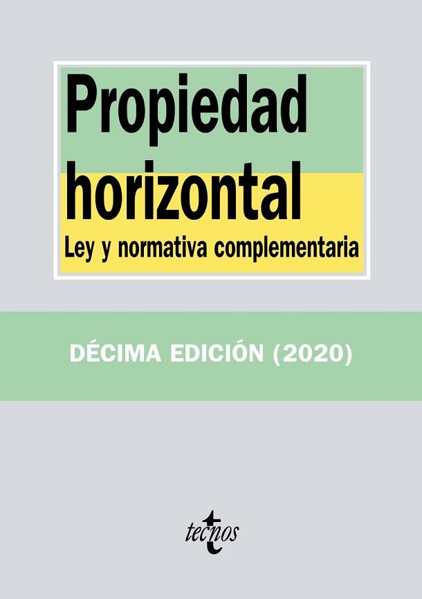 PROPIEDAD HORIZONTAL | 9788430980000 | EDITORIAL TECNOS | Llibres Parcir | Llibreria Parcir | Llibreria online de Manresa | Comprar llibres en català i castellà online