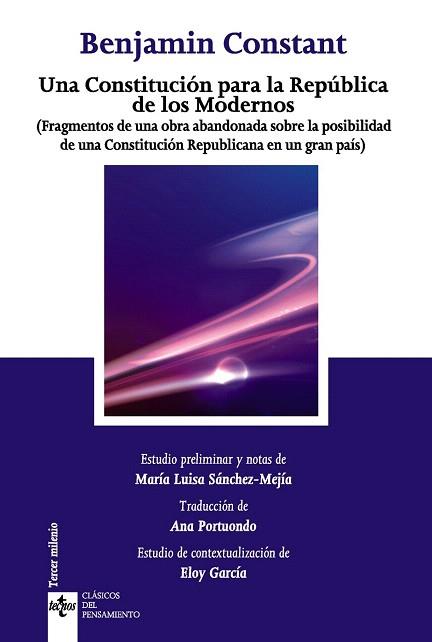 UNA CONSTITUCIÓN PARA LA REPÚBLICA DE LOS MODERNOS | 9788430959105 | CONSTANT, BENJAMIN | Llibres Parcir | Llibreria Parcir | Llibreria online de Manresa | Comprar llibres en català i castellà online