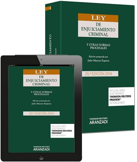 LEY DE ENJUICIAMIENTO CRIMINAL (PAPEL + E-BOOK) | 9788490595305 | MUERZA ESPARZA, JULIO | Llibres Parcir | Llibreria Parcir | Llibreria online de Manresa | Comprar llibres en català i castellà online