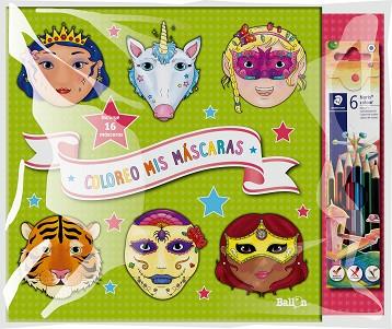 COLOREO MIS MÁSCARAS  - VERDE + LÁPICES | 9789403210070 | BALLON | Llibres Parcir | Librería Parcir | Librería online de Manresa | Comprar libros en catalán y castellano online