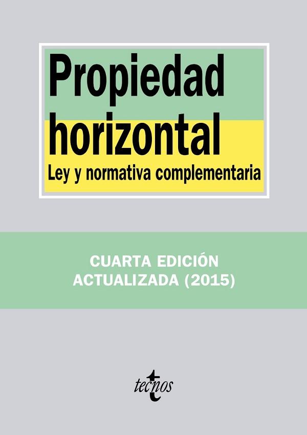 PROPIEDAD HORIZONTAL | 9788430968367 | EDITORIAL TECNOS | Llibres Parcir | Llibreria Parcir | Llibreria online de Manresa | Comprar llibres en català i castellà online