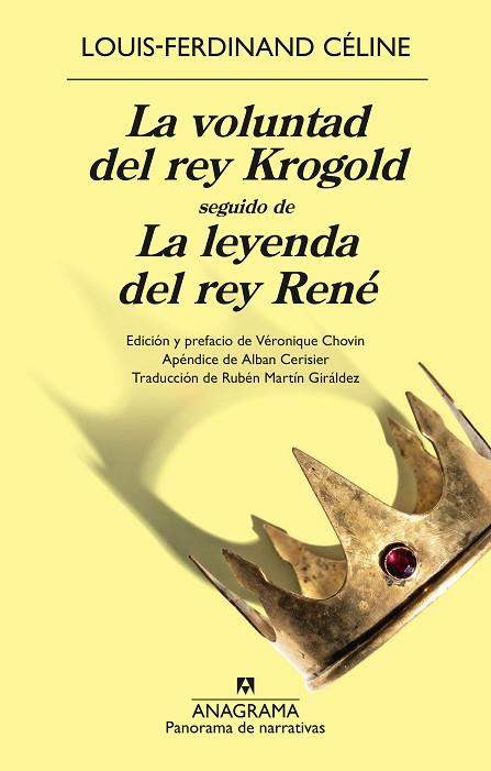 LA VOLUNTAD DEL REY KROGOLD SEGUIDO DE LA LEYENDA DEL REY RENÉ | 9788433950888 | CÉLINE, LOUIS-FERDINAND | Llibres Parcir | Llibreria Parcir | Llibreria online de Manresa | Comprar llibres en català i castellà online