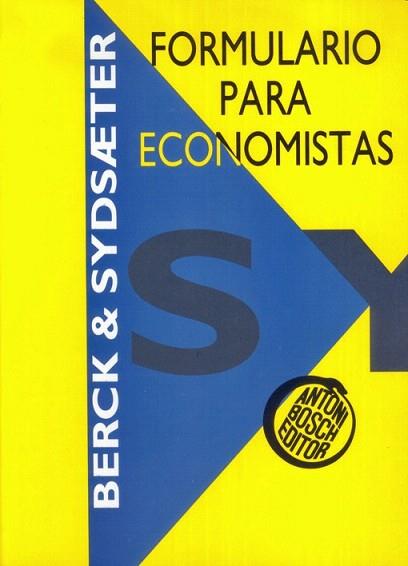 FORMULARIO ECONOMISTAS | 9788485855711 | BERCK | Llibres Parcir | Librería Parcir | Librería online de Manresa | Comprar libros en catalán y castellano online