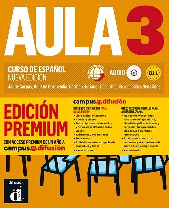 AULA 3 NE LIBRO DEL ALUMNO + CD. B1.1 | 9788417710248 | CORPAS, JAIME / GARMENDIA, AGUSTIN / SORIANO, CARMEN | Llibres Parcir | Librería Parcir | Librería online de Manresa | Comprar libros en catalán y castellano online