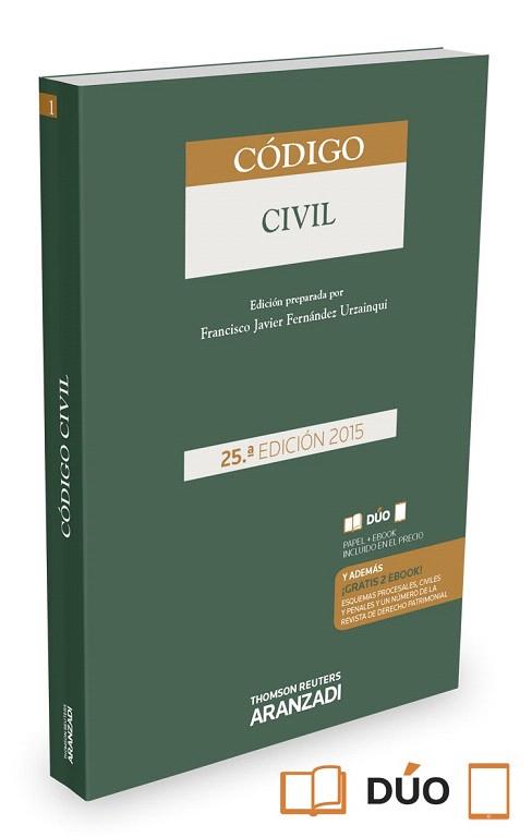 CÓDIGO CIVIL (PAPEL + E-BOOK) | 9788490985472 | FERNÁNDEZ URZAINQUI, FRANCISCO JAVIER | Llibres Parcir | Librería Parcir | Librería online de Manresa | Comprar libros en catalán y castellano online
