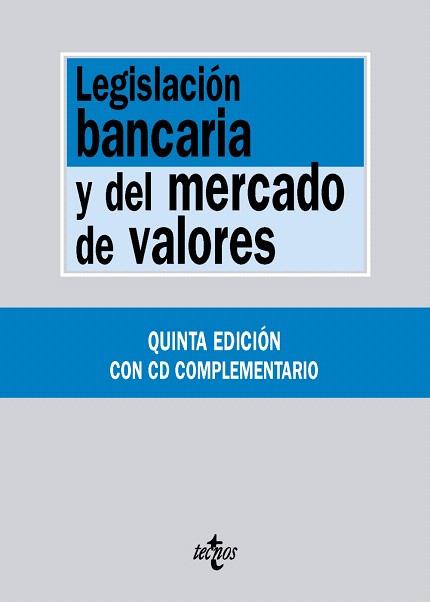 LEGISLACIÓN BANCARIA Y DEL MERCADO DE VALORES | 9788430955213 | EDITORIAL TECNOS | Llibres Parcir | Llibreria Parcir | Llibreria online de Manresa | Comprar llibres en català i castellà online