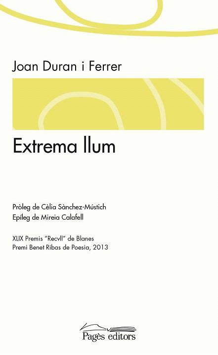 EXTREMA LLUM | 9788499754390 | DURAN FERRER, JOAN | Llibres Parcir | Llibreria Parcir | Llibreria online de Manresa | Comprar llibres en català i castellà online