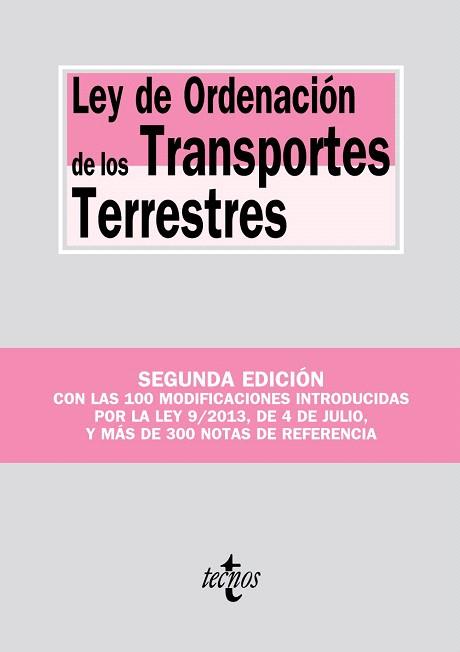 LEY DE ORDENACIÓN DE LOS TRANSPORTES TERRESTRES | 9788430959952 | EDITORIAL TECNOS | Llibres Parcir | Llibreria Parcir | Llibreria online de Manresa | Comprar llibres en català i castellà online