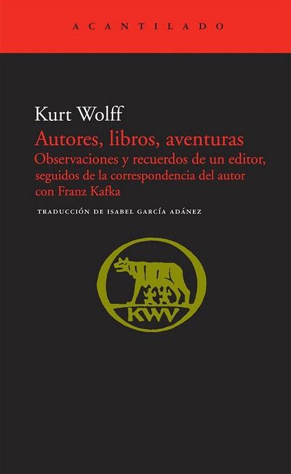 AUTORES LIBROS AVENTURAS observaciones y recuerdos de un ed | 9788492649365 | KURT WOLFF | Llibres Parcir | Llibreria Parcir | Llibreria online de Manresa | Comprar llibres en català i castellà online