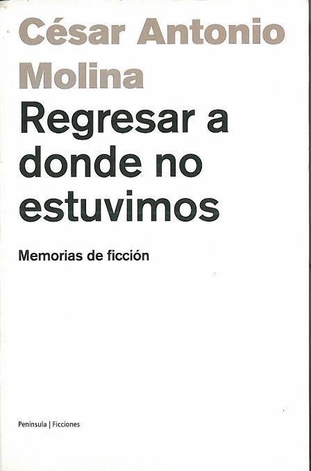 REGRESAR A DONDE NO ESTUVIMOS | 9788483075517 | MOLINA CESAR ANTONIO | Llibres Parcir | Librería Parcir | Librería online de Manresa | Comprar libros en catalán y castellano online