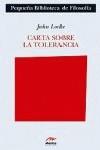 CARTA SOBRE LA TOLERANCIA | 9788495311702 | LOCKE, JOHN | Llibres Parcir | Librería Parcir | Librería online de Manresa | Comprar libros en catalán y castellano online