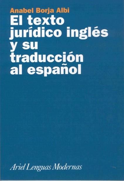 TEXTO JURIDICO INGLES Y SU TRADUCCION AL ESPAÐOL | 9788434481152 | BORJA | Llibres Parcir | Llibreria Parcir | Llibreria online de Manresa | Comprar llibres en català i castellà online