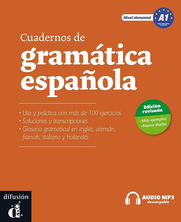 CUADERNOS DE GRAMÁTICA ESPAÑOLA A1 + CD | 9788415620686 | CONEJO, EMILIA/TONNELIER, BIBIANA | Llibres Parcir | Llibreria Parcir | Llibreria online de Manresa | Comprar llibres en català i castellà online