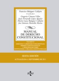 MANUAL DE DERECHO CONSTITUCIONAL VOL II | 9788430952915 | FRANCISCO BALAGUER CALLEJON | Llibres Parcir | Llibreria Parcir | Llibreria online de Manresa | Comprar llibres en català i castellà online