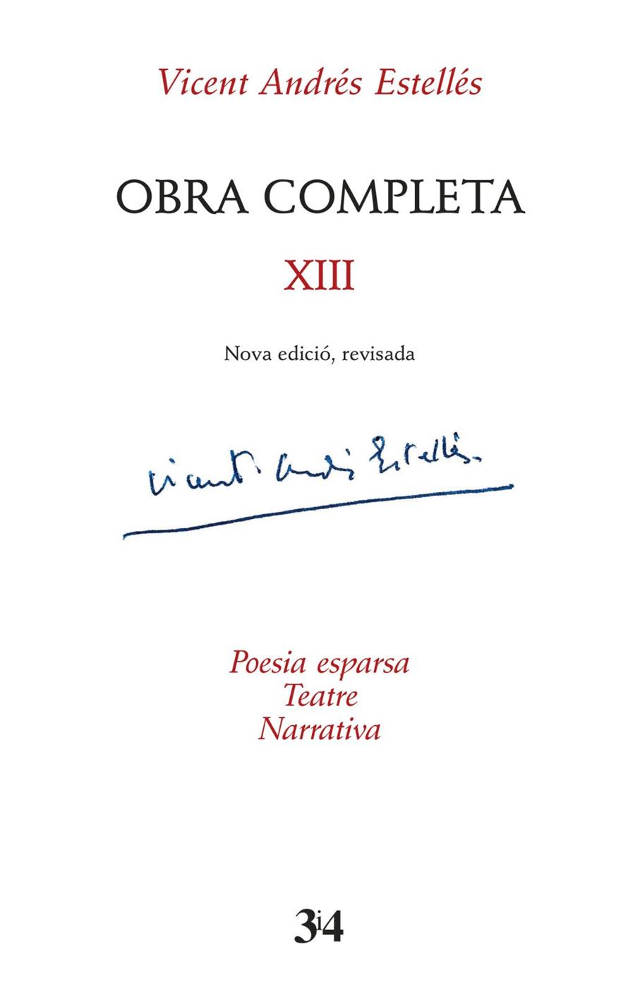 OBRA COMPLETA REVISADA, VOLUM 13 | 9788417469979 | ANDRES ESTELLES, VICENT | Llibres Parcir | Llibreria Parcir | Llibreria online de Manresa | Comprar llibres en català i castellà online