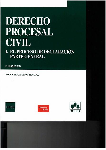 DERECHO PROCESAL CIVIL I. 5ª ED. PARTE GENERAL | 9788483424346 | GIMENO SENDRA, VICENTE | Llibres Parcir | Llibreria Parcir | Llibreria online de Manresa | Comprar llibres en català i castellà online