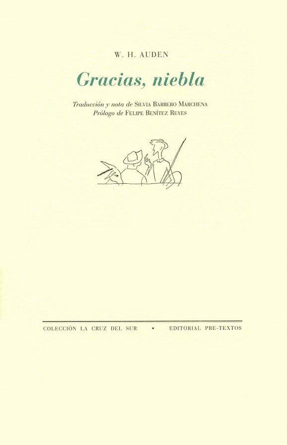 GRACIAS NIEBLA | 9788481910841 | W,H, AUDEN | Llibres Parcir | Librería Parcir | Librería online de Manresa | Comprar libros en catalán y castellano online