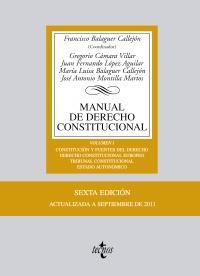 MANUAL DE DERECHO CONSTITUCIONAL vol I ed 2011 | 9788430952908 | FRANCISCO BALAGUER CALLEJON | Llibres Parcir | Librería Parcir | Librería online de Manresa | Comprar libros en catalán y castellano online