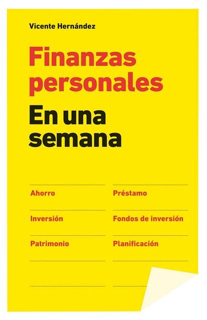 FINANZAS PERSONALES EN UNA SEMANA | 9788498752687 | VICENTE HERNÁNDEZ | Llibres Parcir | Llibreria Parcir | Llibreria online de Manresa | Comprar llibres en català i castellà online