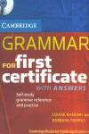GRAMMAR FOR FIST CERTIFICATE WITH ANSWERS | 9780521533362 | HASHEMI | Llibres Parcir | Llibreria Parcir | Llibreria online de Manresa | Comprar llibres en català i castellà online